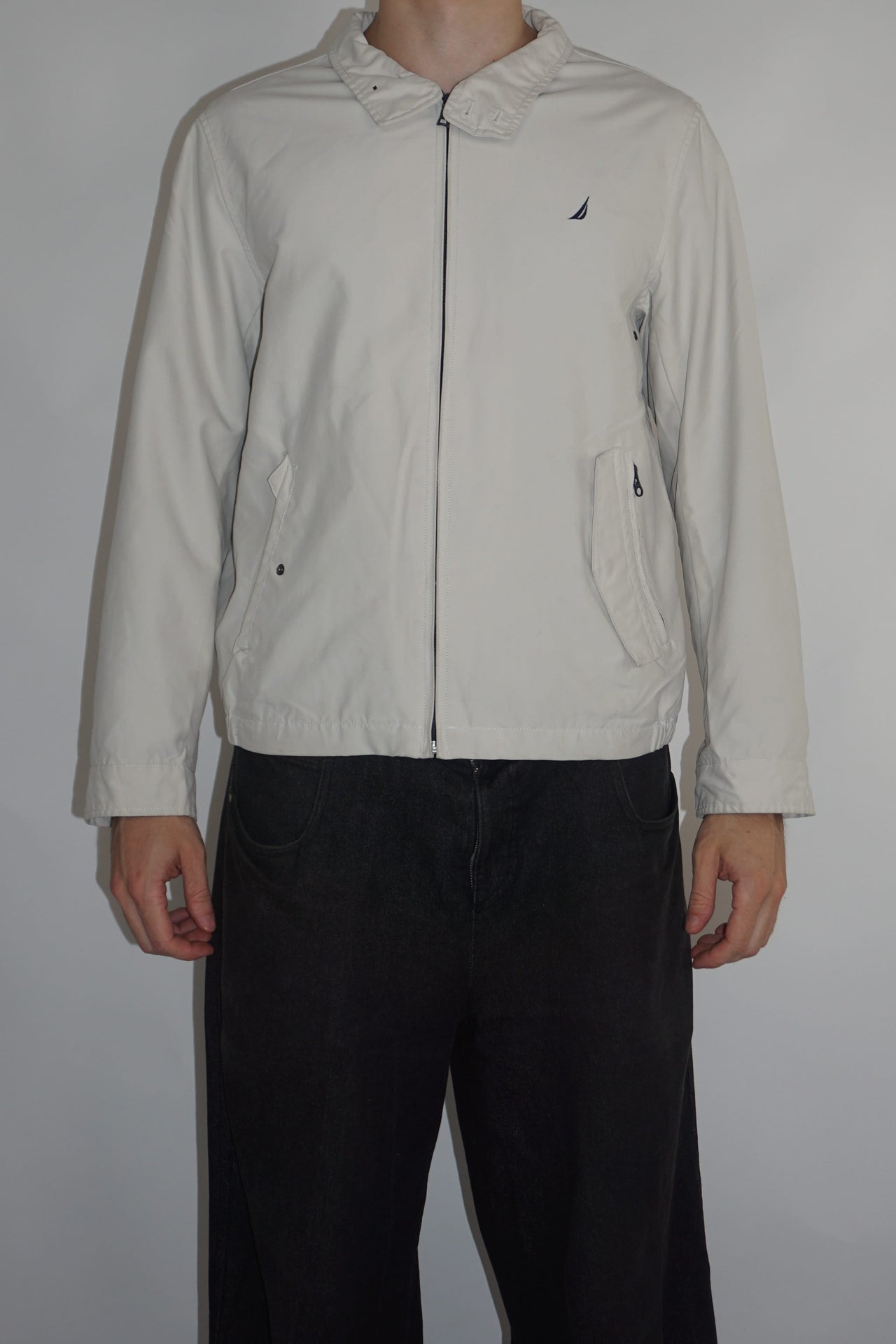 Nautica Cream Zip-Up Jacket