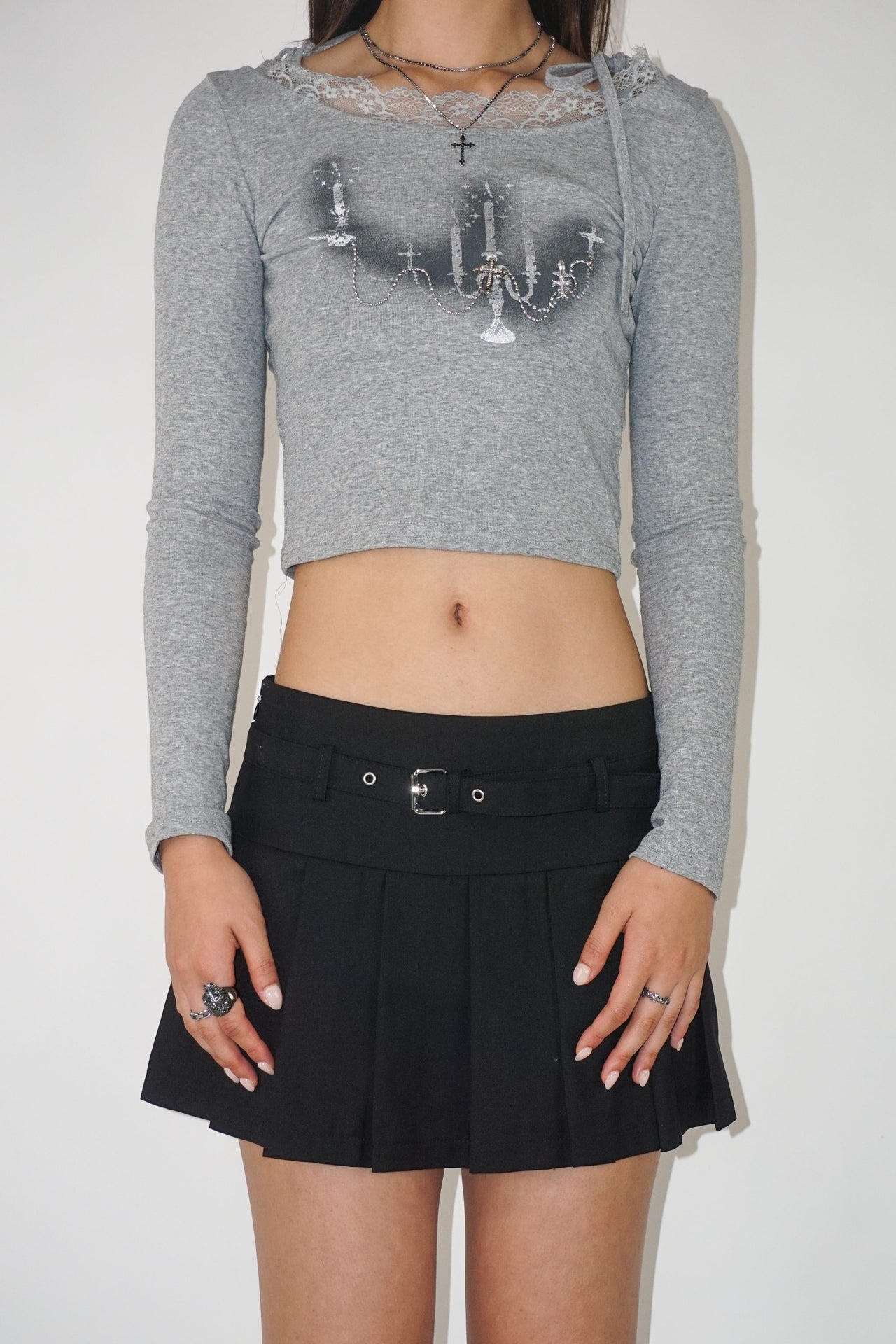 Candle Long Sleeve Top – Grey