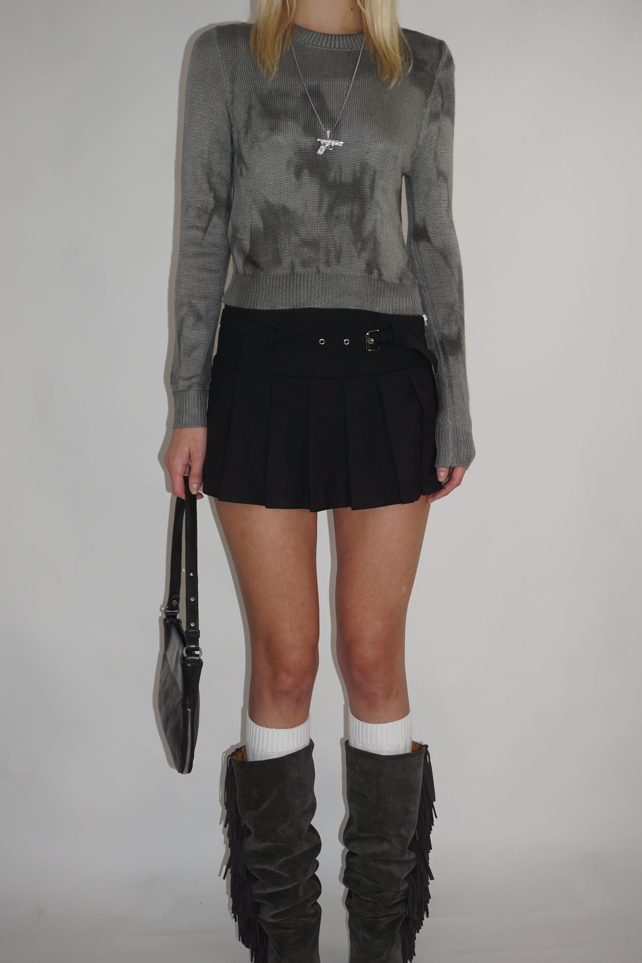Cyber Knit Sweater – Grey